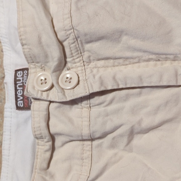 AVENUE plus size women's signature chino Bermuda shorts cream color comf… - Picture 7 of 10